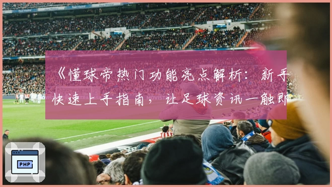 《懂球帝热门功能亮点解析：新手快速上手指南，让足球资讯一触即达》